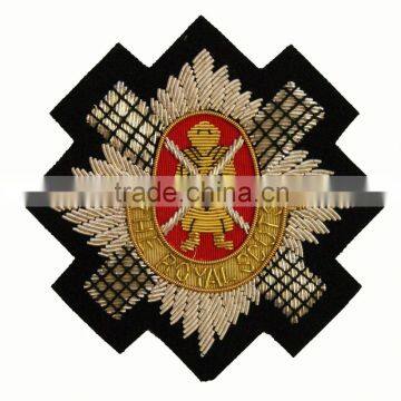 Hand Embroidered Blazer Badges Gold and Silver Bullion photo-2