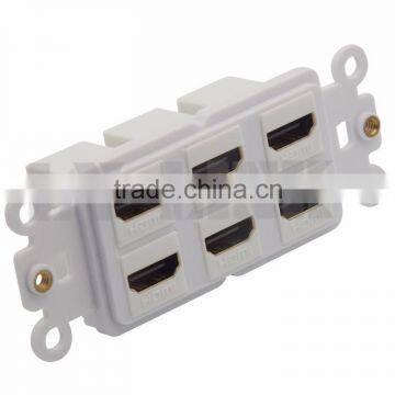 6 Ports HDMI Female to Female Inner Face Plate Wall Plate
