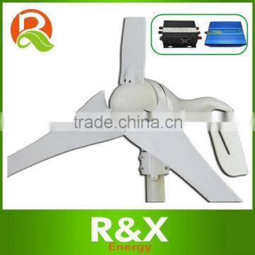 400W wind power generator come with wind controller+off grid pure sine wave inverter.