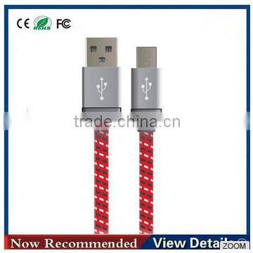 Factory price hotsale woven nylon fiber braided USB Cable Mobile Phone Charging Cable for Samsung galaxy S3 S4 note2 HTC
