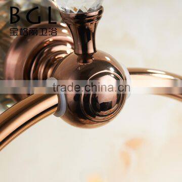 New Design Brass and Crystal Gold Finish Bathroom Accessory 6pcs per Set photo-5