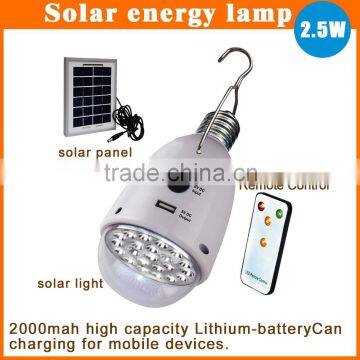 Portable Dual Usb Car Charger Solar Led Light Solar Lamp Solar Powered Light for Indoor