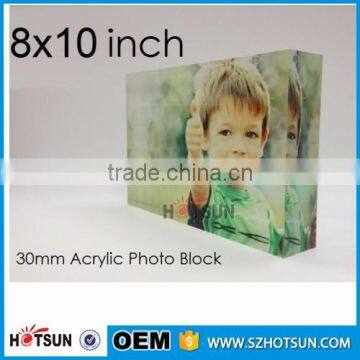 Clear Solid Acrylic Photo Block With Picture Sticker Perspex Picture Block photo-2