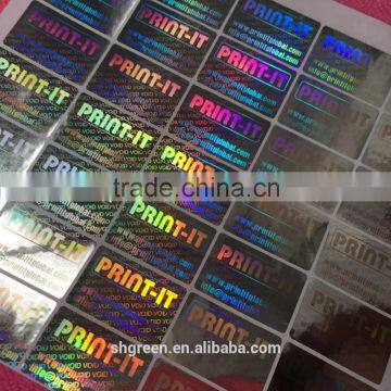 high quality 3D dynamic anti-counterfeiting hologram sticker