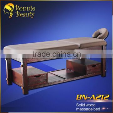 A212 Two drawers solid wood massage bed