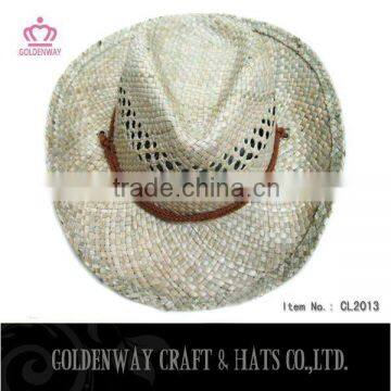 100% straw Promotional cowboy hat for summer