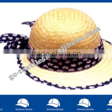 fashion sun cap with flower silk