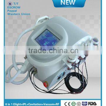 Hot selling ipl hair shaving machines with rf cavitation vacuum weight loss function CE TUV certificate