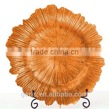 GRS hot sale high quality antique yellow glass plate