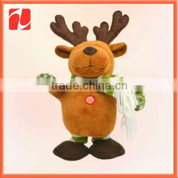 Best gift Christmas plush toys with music in China shenzhen OEM