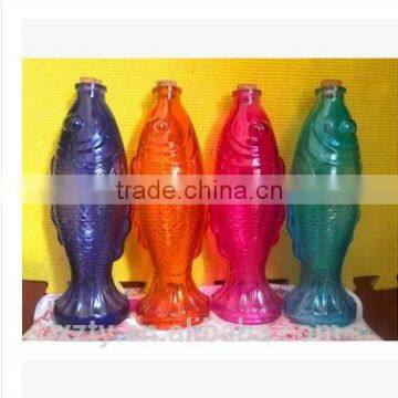 500ml colorful fish shape sttorage bottles for home decoration