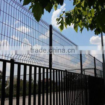 Galvanized before welded 3D bending wire mesh curved fence,5mm/6mm grey PVC coated welded curved wire mesh fence