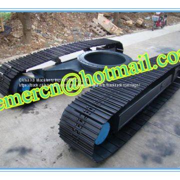 custom built steel track undercarriage steel crawler undrcarriage with slew bearing