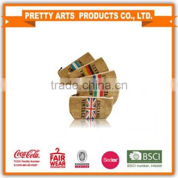 Sedex pillar 4 factory audit customized small jute cosmetic bag