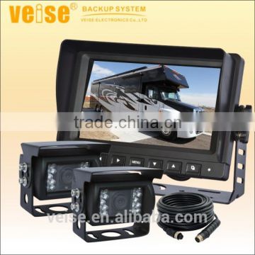 7" Motorhome Monitor and Two 130 degree Mounted RV Backup Camera