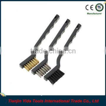 3PCS Plastic Handle Mini Steel Wire Brush