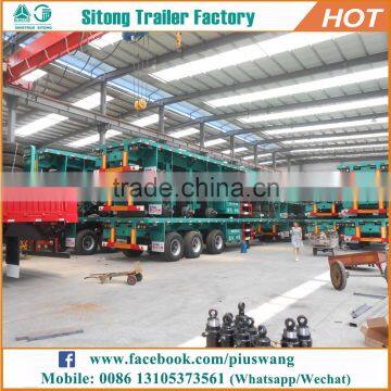 Flatbed Semi Trailer Manufacturers for Container Transport Platform Chasis Trailer photo-3