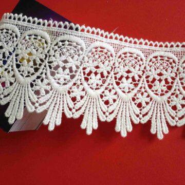 L2-00002 2016 Single side natural cotton embroidery wedding dress lace