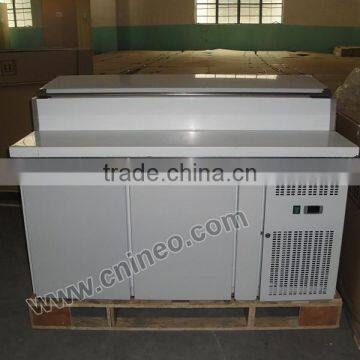 Stainless Steel Commercial Refrigeration Equipment/Refrigerator Display Topping/Small Refrigerated Display Case photo-2