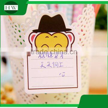 Promotional Wholesale Office Stationery Mini Portable Cartoon Monkey Sticky Note photo-5