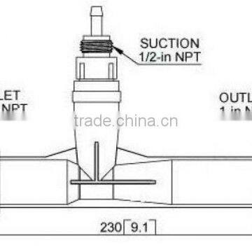 1/4 Inch Ozone Venturi Injector Venturi Tube for Water Filter photo-3