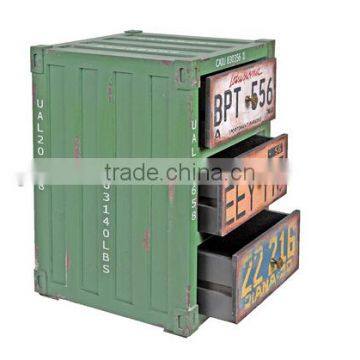 Small Antique Shabby Metal Cabinet photo-2