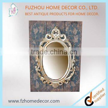 Antique Look Mirrors Decor Wooden Wall Decor With Resin Material