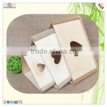 Cheap Triangle Laser Cutting Lacy Wooden Chocolate Pot Box photo-3