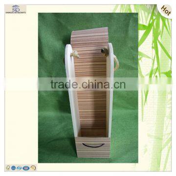 Eco-friendly Handling Wine Packaging Colorful Veneer Wooden Box