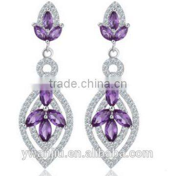 Wholesale Stock Small Order Fashion Women Alice Garden Long Zircon Earrings photo-3