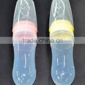 Silicone Extruding Assisted Food Feeder Weaning Spoon Feeding Bottle photo-4