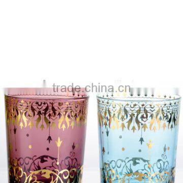 Colorful Gold Flower Design Water Cup photo-2