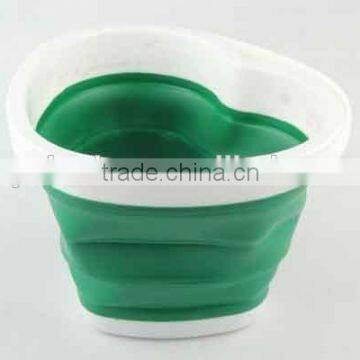 5L Outdoor Folding Circular and Heart Shaped Silicone Bucket photo-4