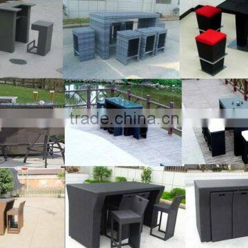Balcony Outdoor Furniture Leisure Rattan Bar Set photo-2