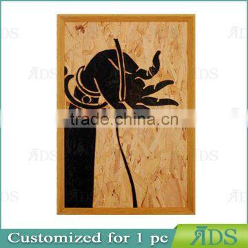 Framed Handmade Veneer Buddha Decorative Wall Art photo-4