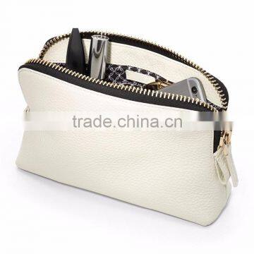 genuine leather makeup bag custom/travel makeup bag/trolley makeup bag