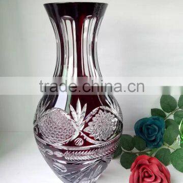 JingYaGe Fashionable Colored Glass Flower Sculptural Crystal Vase Decorative Flower Glass Vase photo-2