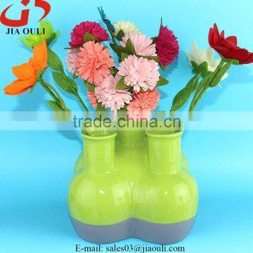 2016 new design ceramic vase, unique vases for home decoration