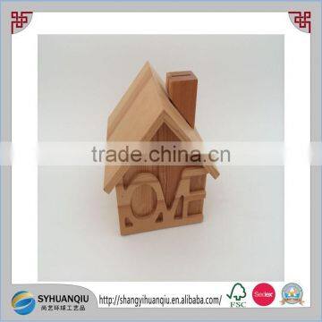 House Type Handmade and Solid Wood Material Wooden Money Box photo-2
