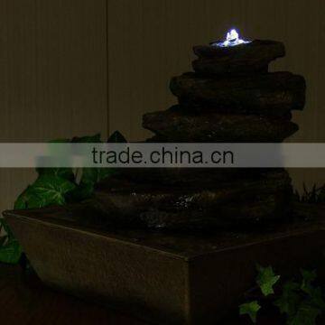 Cascading Rocks Tabletop Fountain With LED Lights photo-2