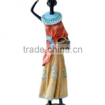 Home decoration polyresin african statue