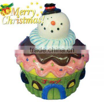 Good quality handpainted cupcake jar with custom shape