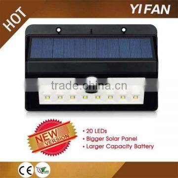 2016 Integrated Solar Motion Sensor Light Outdoor Solar Garden Light Led Wall Lamp