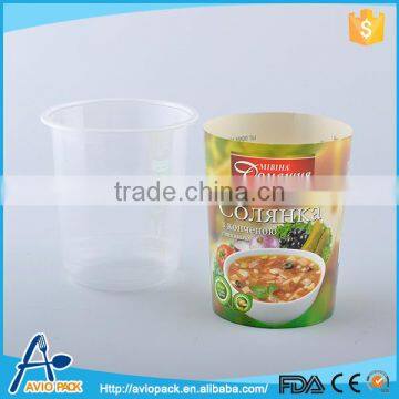 Charming design colorful reusable plastic PP instant noodle bowl