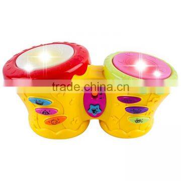 Educational Toys Musical Double Drum Toy with Lights and Interesting Sounds