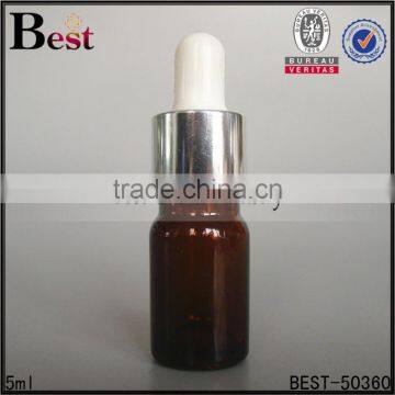 2017 Hot Sale Essential Oil Glass Bottle Brown 5 ml 10 ml Oil Glass Bottle With Brown Dropper photo-4