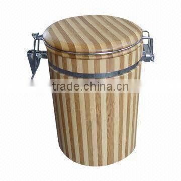 Bamboo Canister - two tone with lip