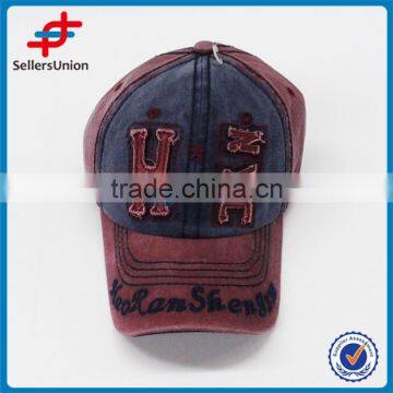 2017 new product alibaba best seller denim with letter applique and embroidery winter cap