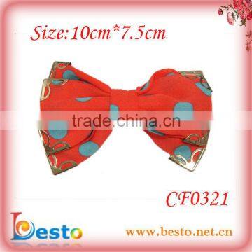 CF0321 2013 Fashion pretty dot red bow fine hair clips