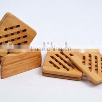 5 pcs Trivet with bamboo holder